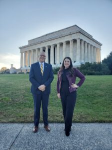 Hodshire (left) and Lott (right) in Washington, D.C., in November, 2022