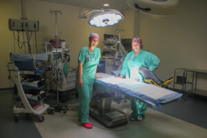 Samantha and Brittany in the OR